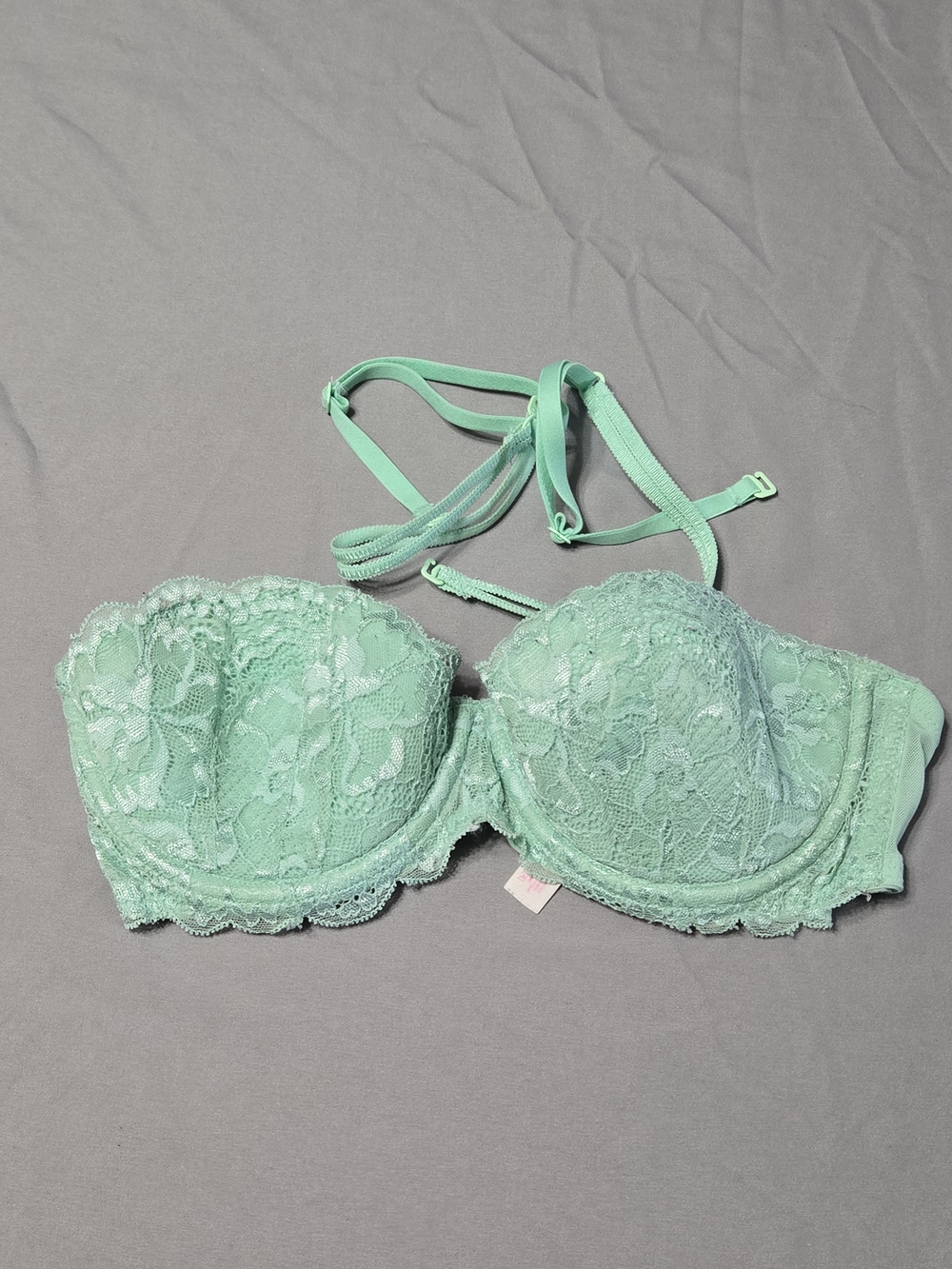 Victoria's Secret Sz 32 C Mint Lace Balconette Bra